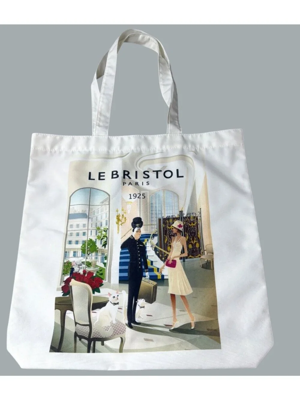 Paris Luxury Hotel Fabric Tote Bag Art Deco Limited Edition Travel Souvenir NWOT - Picture 9 of 12
